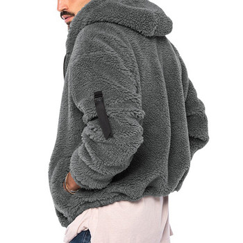 Ανδρικά ρούχα 2023 Διασυνοριακά χειμωνιάτικα και φθινοπωρινά Νέο παλτό με ζεστή κουκούλα Arctic βελούδο διπλής όψης Casual Jacket