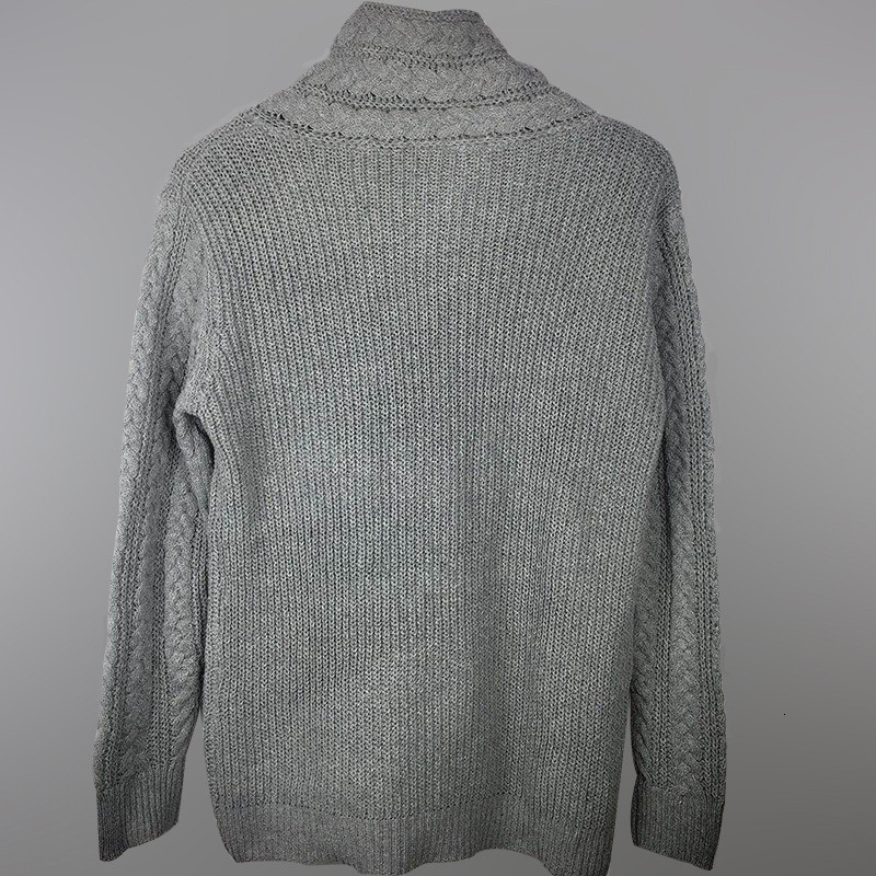 2022. novi muški muški pulover s dolčevitom na dugmad, muški jesenski uski pulover dugih rukava, jednobojni pulover S-3XL