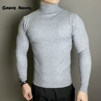 New Winte Mens Rollneck Knitted Keep Men\'s Jumper Knit Wool Turtle Tock Sweater Ежедневен пуловер Палта Плетен пуловер