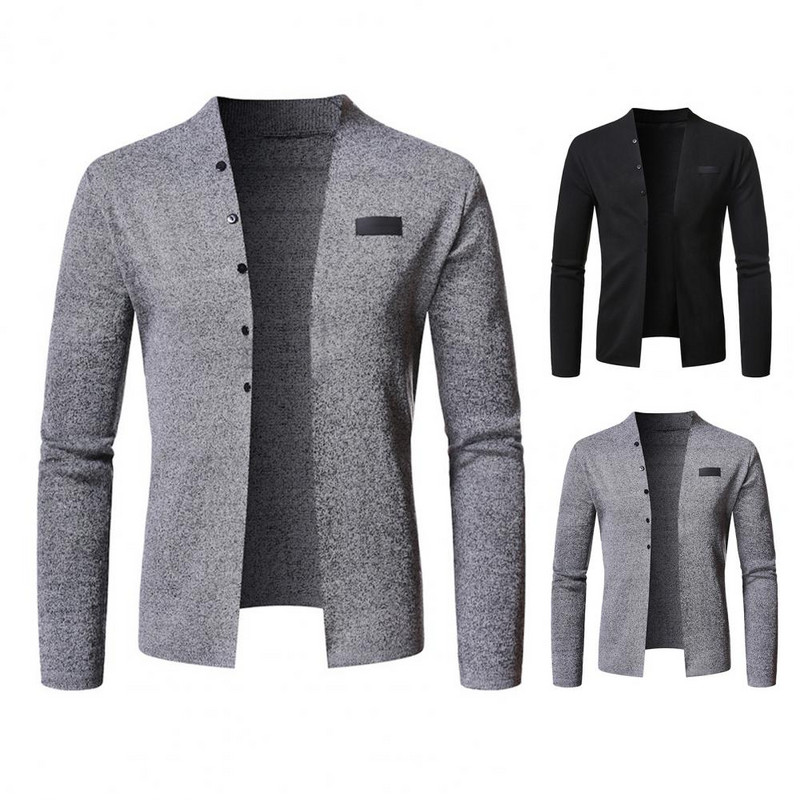 Απλή ανδρική ζακέτα Slim Comfy πουλόβερ Casual ανδρικό φούτερ Πλεκτό παλτό ζακέτα