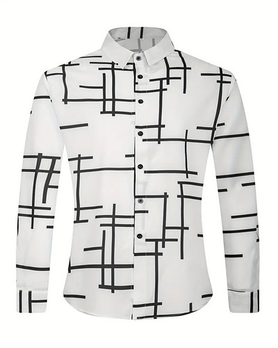 2023. aasta meeste särgi topid täpilise revääriga pikkade varrukatega rõivad, tavalised täppidega prinditud nööbid Meeste vabaaja särk S-6XL