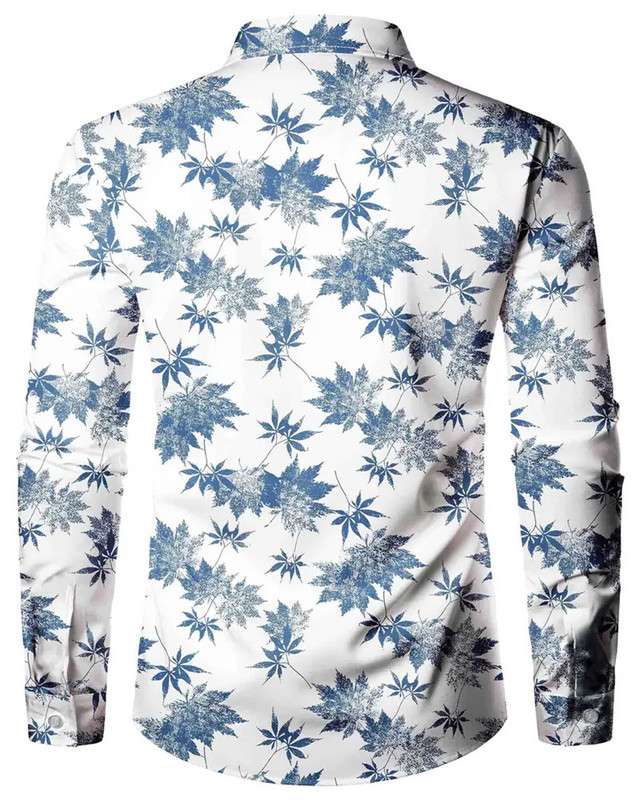 2023. aasta meeste särgi topid täpilise revääriga pikkade varrukatega rõivad, tavalised täppidega prinditud nööbid Meeste vabaaja särk S-6XL