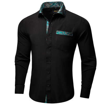 Cămăși pentru bărbați slim fit, mâneci lungi, cămașă gri, rochie, bluză pentru petrecere, afaceri camisa masculina, îmbrăcăminte toamnă și iarnă