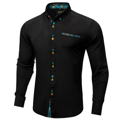 Cămăși pentru bărbați slim fit, mâneci lungi, cămașă gri, rochie, bluză pentru petrecere, afaceri camisa masculina, îmbrăcăminte toamnă și iarnă