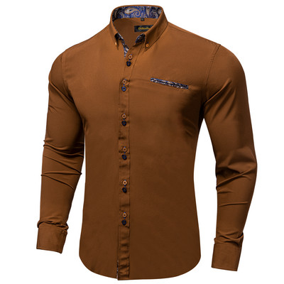Cămăși pentru bărbați slim fit, mâneci lungi, cămașă gri, rochie, bluză pentru petrecere, afaceri camisa masculina, îmbrăcăminte toamnă și iarnă