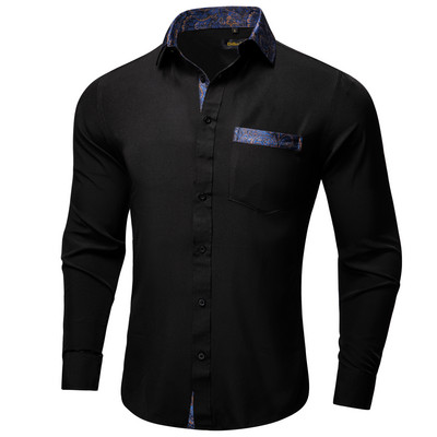 Cămăși pentru bărbați slim fit, mâneci lungi, cămașă gri, rochie, bluză pentru petrecere, afaceri camisa masculina, îmbrăcăminte toamnă și iarnă