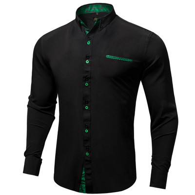 Cămăși pentru bărbați slim fit, mâneci lungi, cămașă gri, rochie, bluză pentru petrecere, afaceri camisa masculina, îmbrăcăminte toamnă și iarnă
