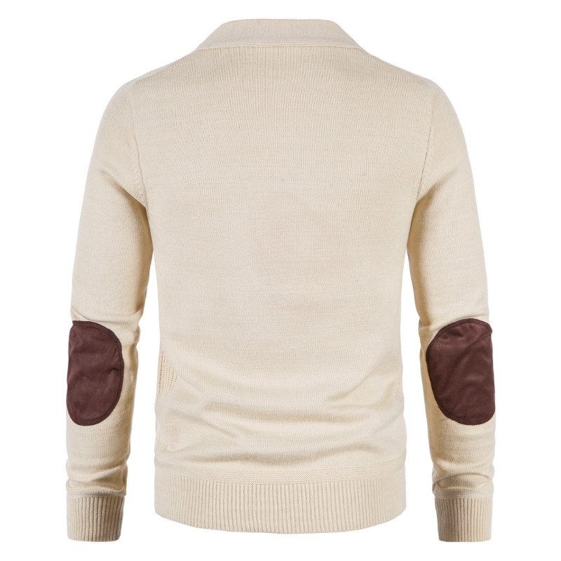 Valikuline 5 värvi Kvaliteetne sügis- ja talvine meeste kampsun, silmkoeline jakk Puhasvärviline paksendatud vabaaja kampsun meestele