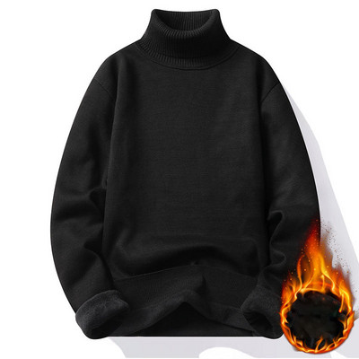 Ανδρικό καζούαλ λεπτή εφαρμογή Basic πλεκτό πουλόβερ με ζιβάγκο με ψηλό γιακά πουλόβερ Ανδρικό ζεστό πλεκτό φθινοπωρινό χειμωνιάτικο μπλουζάκι MY919