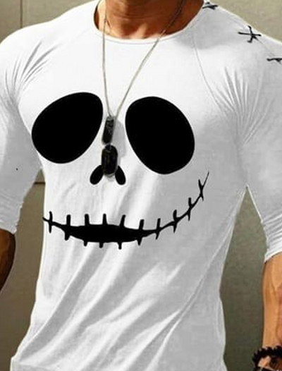 Meeste vintage klassikaline pikkade varrukatega geomeetrilise graafilise prindiga vabaaja sportlik pikkade varrukatega ülisuur topp välitingimustes pikkade varrukatega T-särk