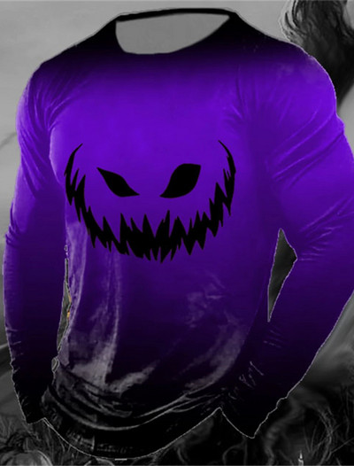 Meeste vintage klassikaline pikkade varrukatega geomeetrilise graafilise prindiga vabaaja sportlik pikkade varrukatega ülisuur topp välitingimustes pikkade varrukatega T-särk