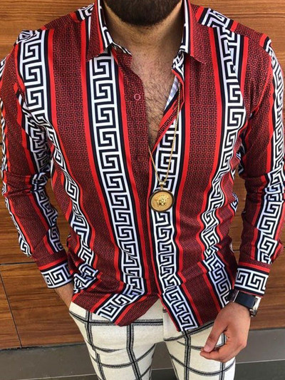 Luksuslik kuningliku pere 2023. aasta kevad- ja sügisbränd, meeste vabaaja moeprinter, pikkade varrukatega siidine särk S-3XL