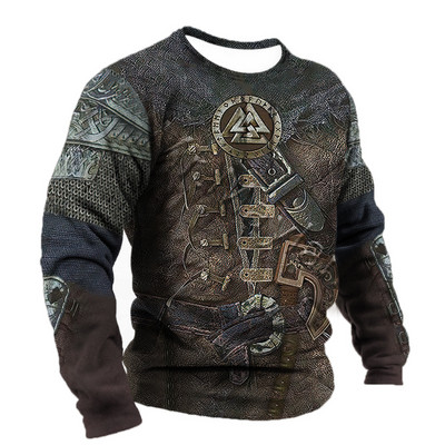 Vintage ανδρικό βαμβακερό μπλουζάκι Φθινοπωρινό υπερμεγέθη ανδρικό φούτερ με στρογγυλή λαιμόκοψη casual μακρυμάνικα μπλουζάκια ανδρικά βαριά μέταλ ρούχα