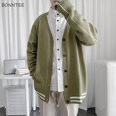 Ανδρική ζακέτα Ropa Para Hombre Φθινοπωρινή χειμερινή μόδα Πλεκτά με V λαιμόκοψη Casual Harajuku Simple Daily College Loose Ανδρικό