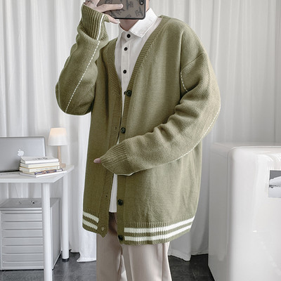 Ανδρική ζακέτα Ropa Para Hombre Φθινοπωρινή χειμερινή μόδα Πλεκτά με V λαιμόκοψη Casual Harajuku Simple Daily College Loose Ανδρικό