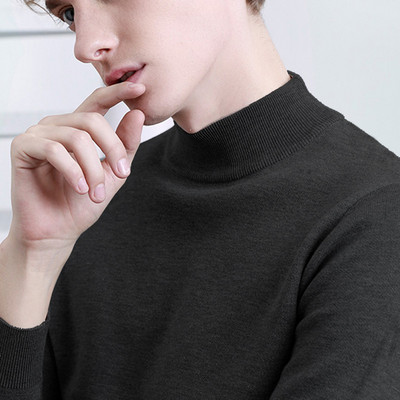 Meeste massiivne poolkõrge kraega kampsun, sügistalvine meeste soojad silmkoelised riided, meeste lihtsad topid Pullover kampsun, meeste džemper MY625