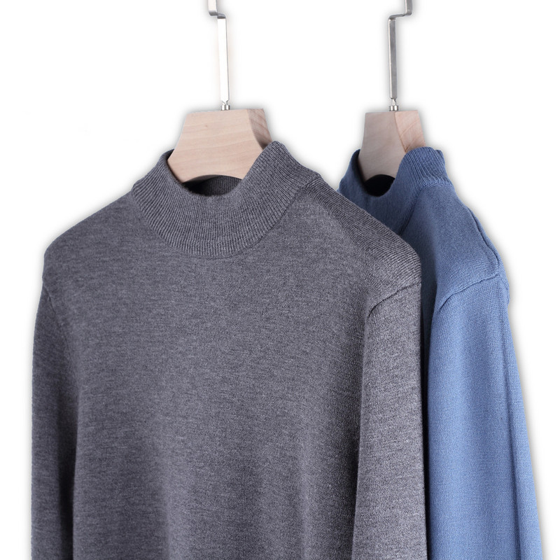 Meeste massiivne poolkõrge kraega kampsun, sügistalvine meeste soojad silmkoelised riided, meeste lihtsad topid Pullover kampsun, meeste džemper MY625