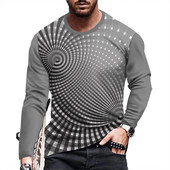 Modna i ležerna muška majica s printom dugih rukava