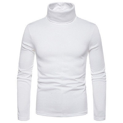 Kampsun Õhuke veniv õhuke pikkade varrukatega T-särk 2023 Meeste Sügisene kaelusega Pullover Ühevärviline Meeste T-särk Topid Riietus MY235