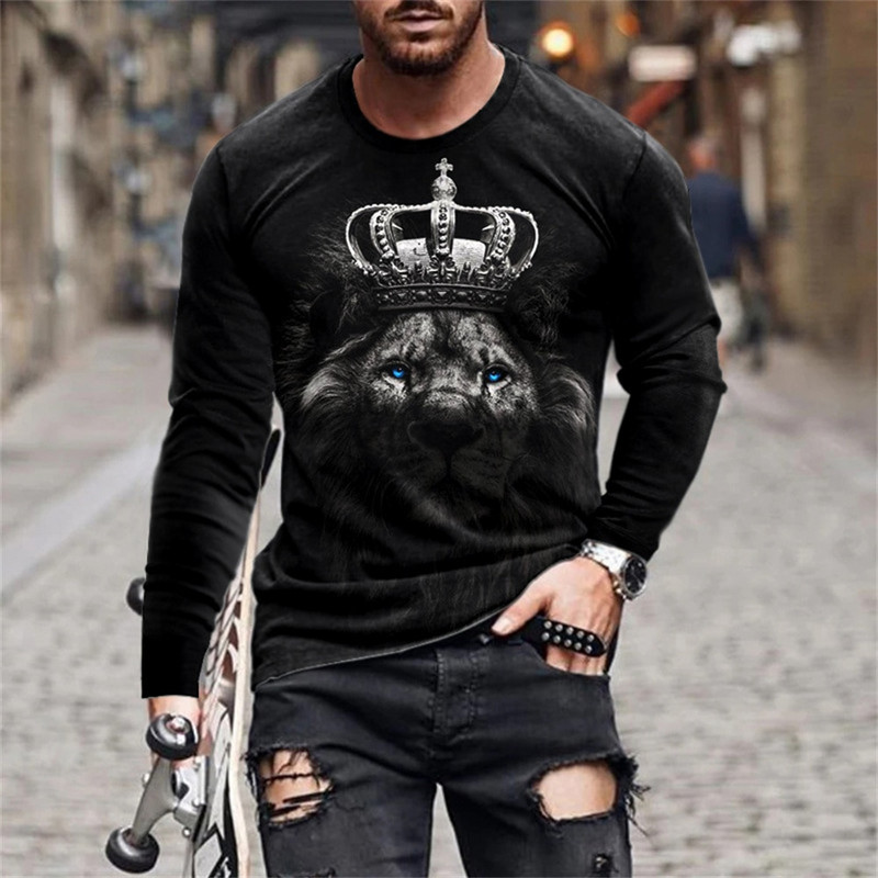 Ανδρικό μπλουζάκι Unisex Tee Fashion Graphic Print Crew Neck Μαύρο 3D Print Καθημερινή μακρυμάνικη εκτύπωση Clothing Apparel Designer Casual