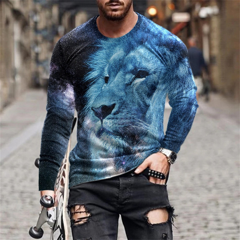 Ανδρικό μπλουζάκι Unisex Tee Fashion Graphic Print Crew Neck Μαύρο 3D Print Καθημερινή μακρυμάνικη εκτύπωση Clothing Apparel Designer Casual