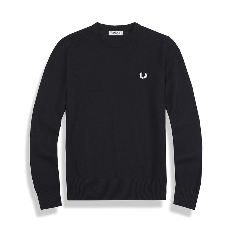 Ανδρικό στρογγυλό λαιμό μακρυμάνικο σταρένιο κέντημα δάφνη Μόδα χαλαρό και ζεστό μασίφ πλεκτό πουλόβερ φθινόπωρο και χειμώνα