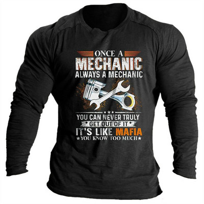 Vintage meeste pikkade varrukatega T-särk Word Tees Topid Graafika T-särgid Meestele 3D Slogan Prinditud rõivad Suuremõõtmelised tänavarõivad 5xl