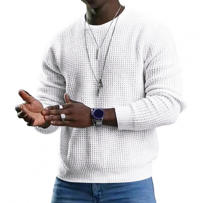 Μοντέρνο ανδρικό φθινοπωρινό τοπ Απλό στυλ O λαιμό Ανδρικό φθινοπωρινό πουλόβερ Streetwear Φθινοπωρινό πουλόβερ Ανδρικά ρούχα