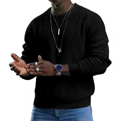 Μοντέρνο ανδρικό φθινοπωρινό τοπ Απλό στυλ O λαιμό Ανδρικό φθινοπωρινό πουλόβερ Streetwear Φθινοπωρινό πουλόβερ Ανδρικά ρούχα