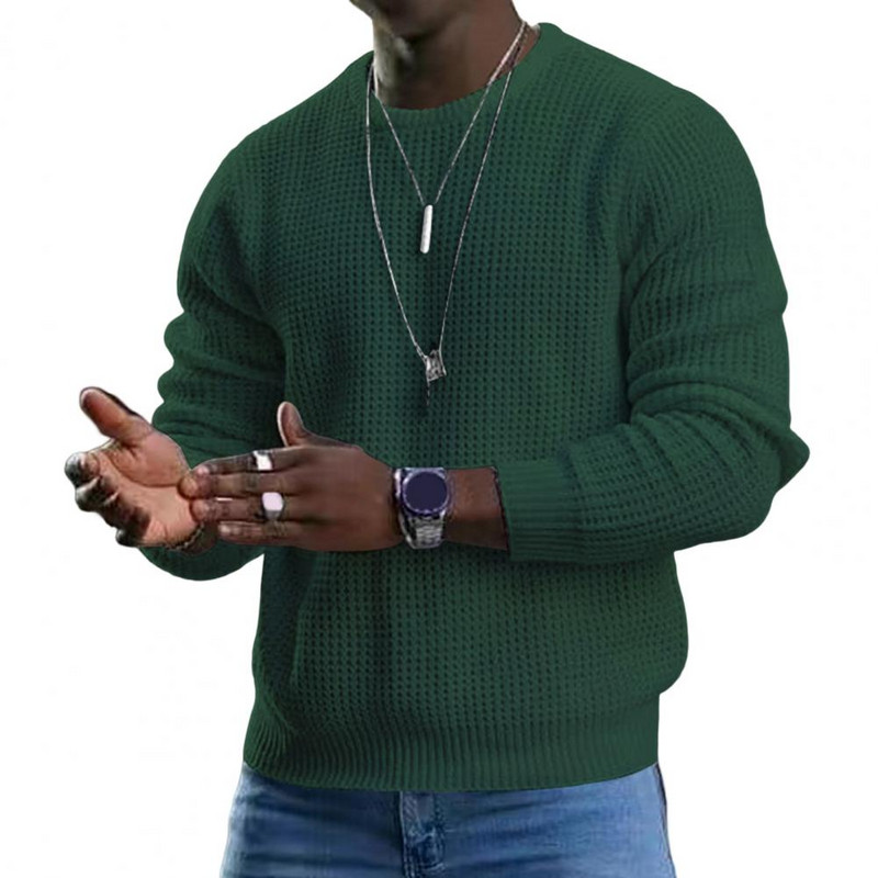 Μοντέρνο ανδρικό φθινοπωρινό τοπ Απλό στυλ O λαιμό Ανδρικό φθινοπωρινό πουλόβερ Streetwear Φθινοπωρινό πουλόβερ Ανδρικά ρούχα