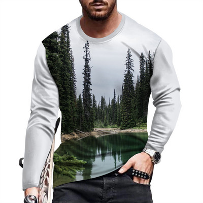 Ανδρικό μακρυμάνικο μπλουζάκι μόδας και casual