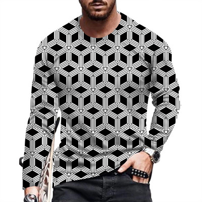 Ανδρικό μακρυμάνικο μπλουζάκι μόδας και casual