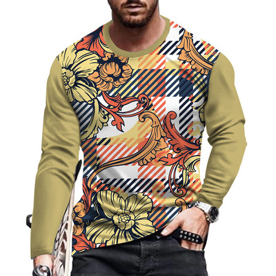 Ανδρικό μακρυμάνικο μπλουζάκι μόδας και casual