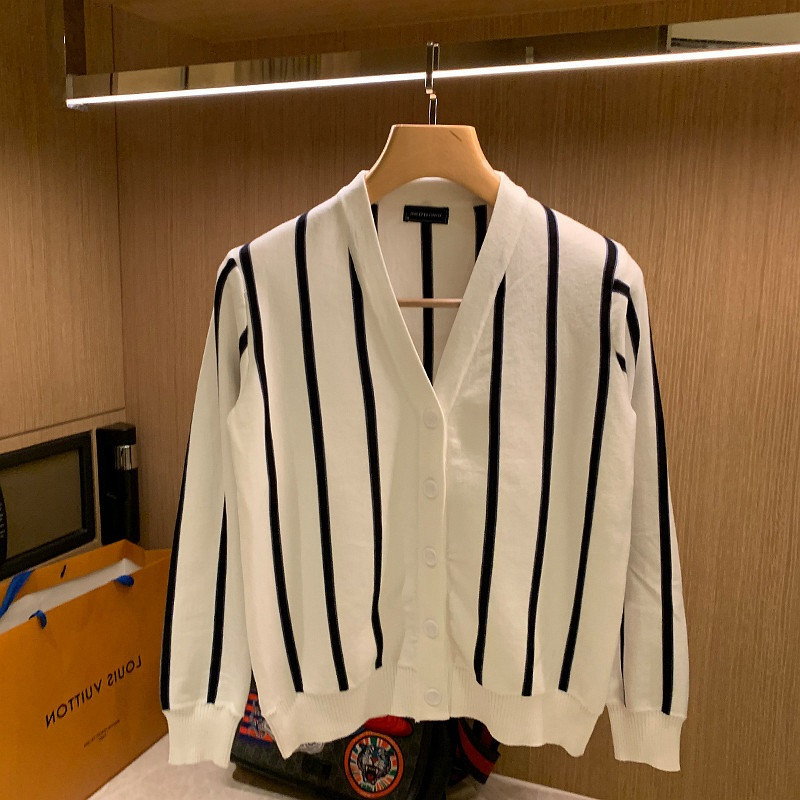 Kampsunid Meeste Euroopa stiilis kudumine Meeste Paarirõivad Soojad Lihtsad Kõik sobivad Ulzzang Populaarne vabaaja tänavarõivad Triibuline Retro