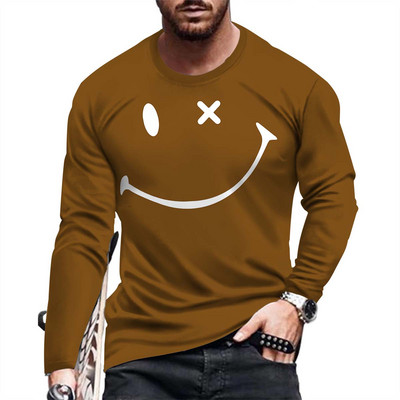 Ανδρικό μακρυμάνικο μπλουζάκι μόδας και casual