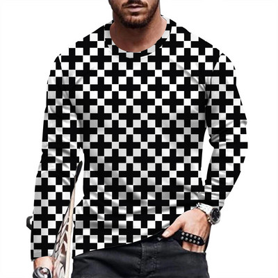 Μόδα και casual μακρυμάνικο μπλουζάκι με στάμπα