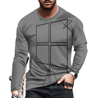 Cool majica dugih rukava s motivom muške osobnosti za muškarce