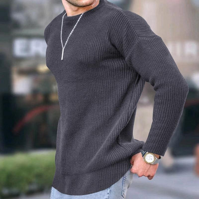 New Fashion Ανδρικά μακρυμάνικα casual slim fit Basic πλεκτό πουλόβερ πουλόβερ ανδρικό στρογγυλό γιακά υψηλής ποιότητας Φθινοπωρινά χειμωνιάτικα μπλουζάκια