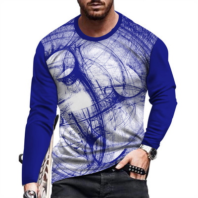 Ανδρικό πουκάμισο με μακρυμάνικο και προσωπικότητα με στάμπα σε στενή εφαρμογή