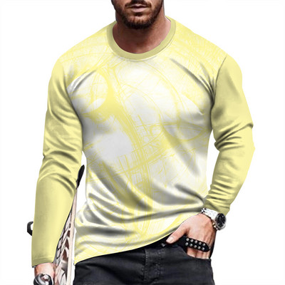 Ανδρικό πουκάμισο με μακρυμάνικο και προσωπικότητα με στάμπα σε στενή εφαρμογή