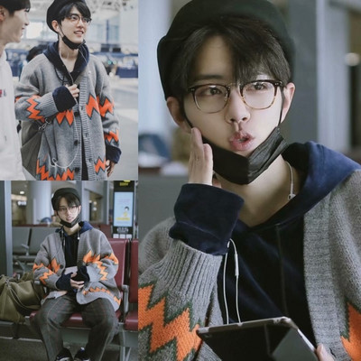 Xiao Zhani samas stiilis kampsun, meeste moepaar, laiska stiiliga kampsun, Korea versiooni avar mantel, uus tudengi kevad ja