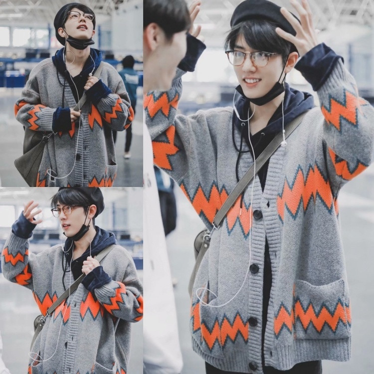 Xiao Zhani samas stiilis kampsun, meeste moepaar, laiska stiiliga kampsun, Korea versiooni avar mantel, uus tudengi kevad ja