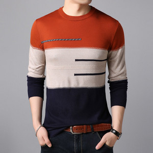 Bränd Meeste Pullover Kampsun Meeste Kootud Jersey Triibuline O-kraega kampsunid Meeste kudumid Riided Meeste vabaajarõivad MZL053