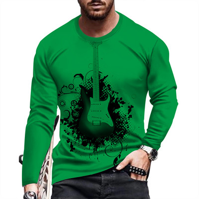 Ανδρικό μακρυμάνικο μπλουζάκι Fahsion και Casual με στάμπα