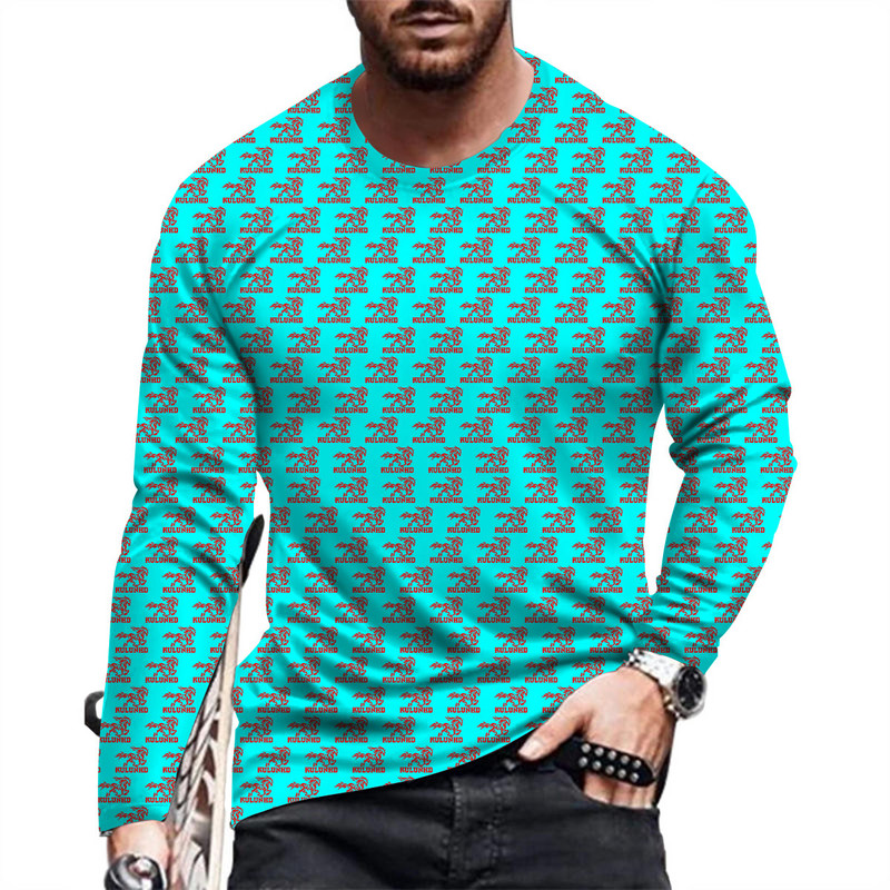 Ανδρικό μπλουζάκι μόδας και casual μακρυμάνικο εμπριμέ