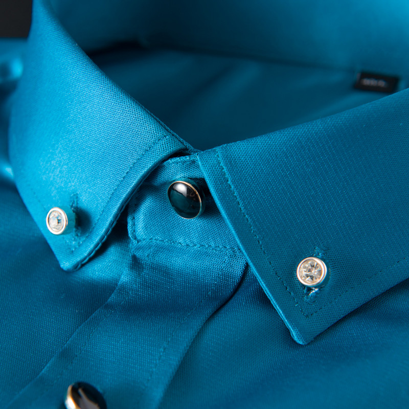 Meeste peotantsu teemantnööbitav kleit-särk ilma taskuta pikkade varrukatega, kergelt veniv, siledad kortsudeta vabaaja särgid