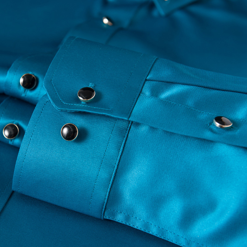 Meeste peotantsu teemantnööbitav kleit-särk ilma taskuta pikkade varrukatega, kergelt veniv, siledad kortsudeta vabaaja särgid