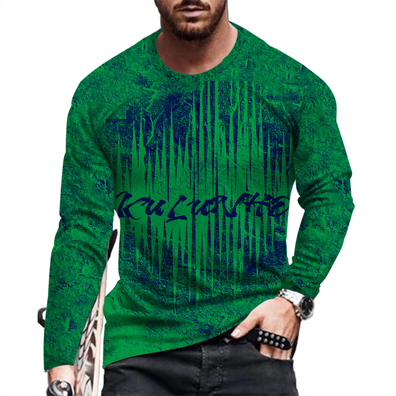 Proljetna i ljetna muška moda i ležerna majica dugih rukava