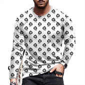 Modna i ležerna muška majica s printom dugih rukava