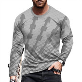 Ανοιξιάτικο και Καλοκαίρι Ανδρικό μακρυμάνικο μπλουζάκι με στάμπα